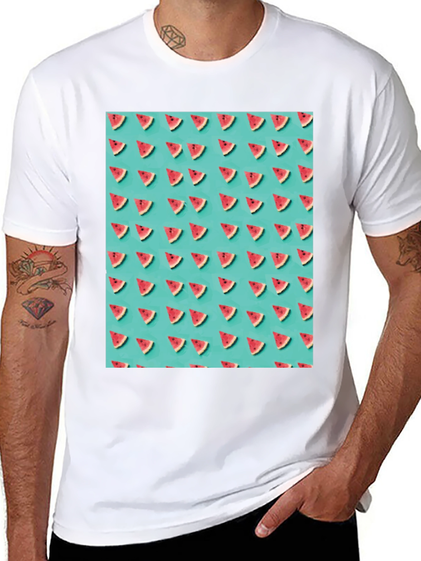 Trendy Watermelon Pattern T-Shirt