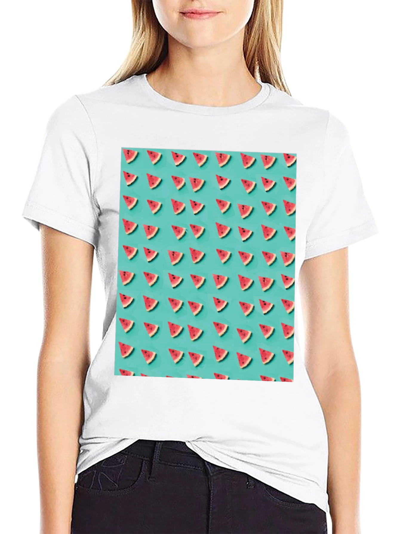 Trendy Watermelon Pattern T-Shirt