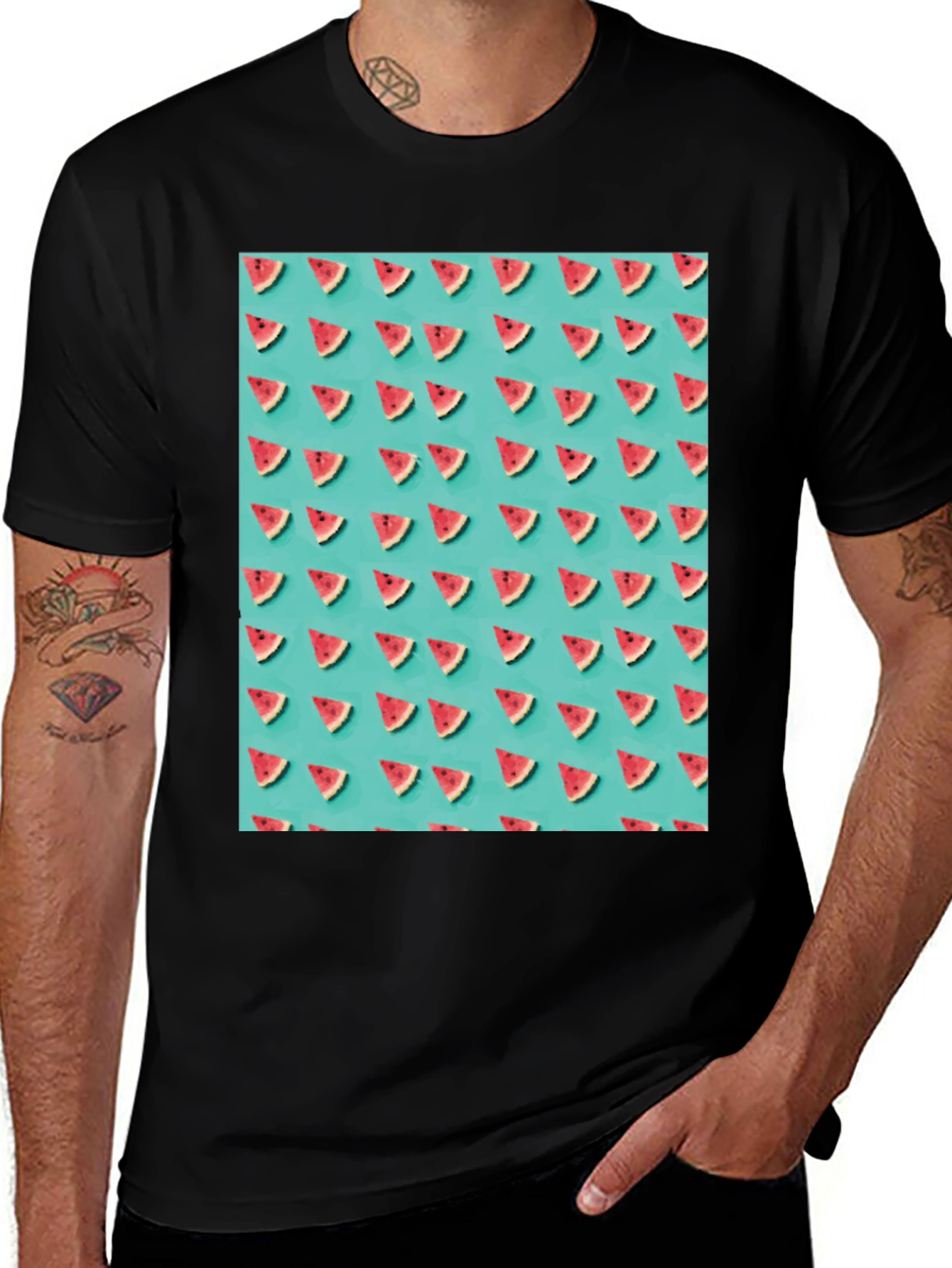 Trendy Watermelon Pattern T-Shirt