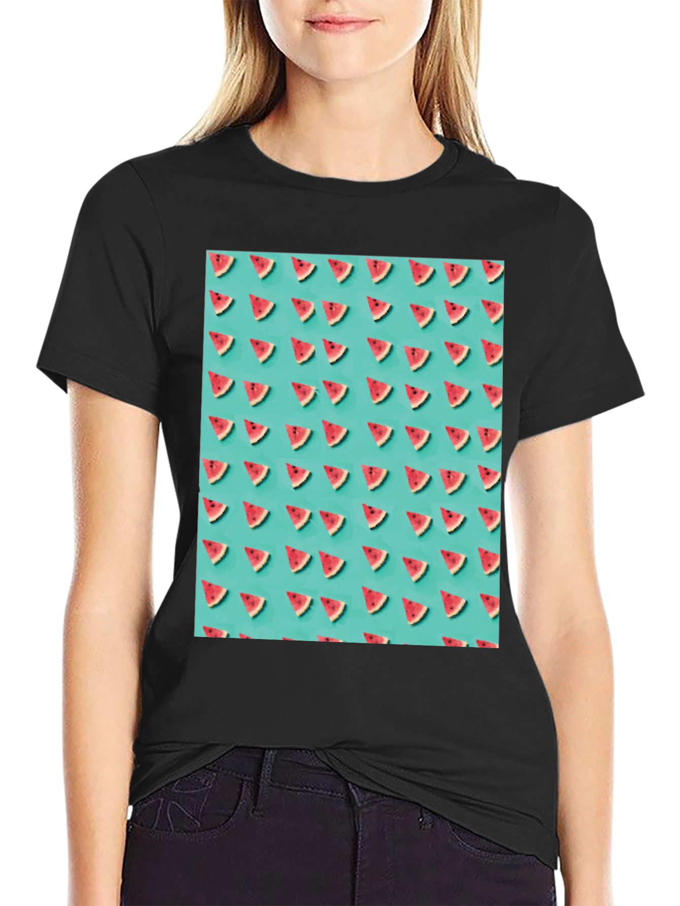 Trendy Watermelon Pattern T-Shirt
