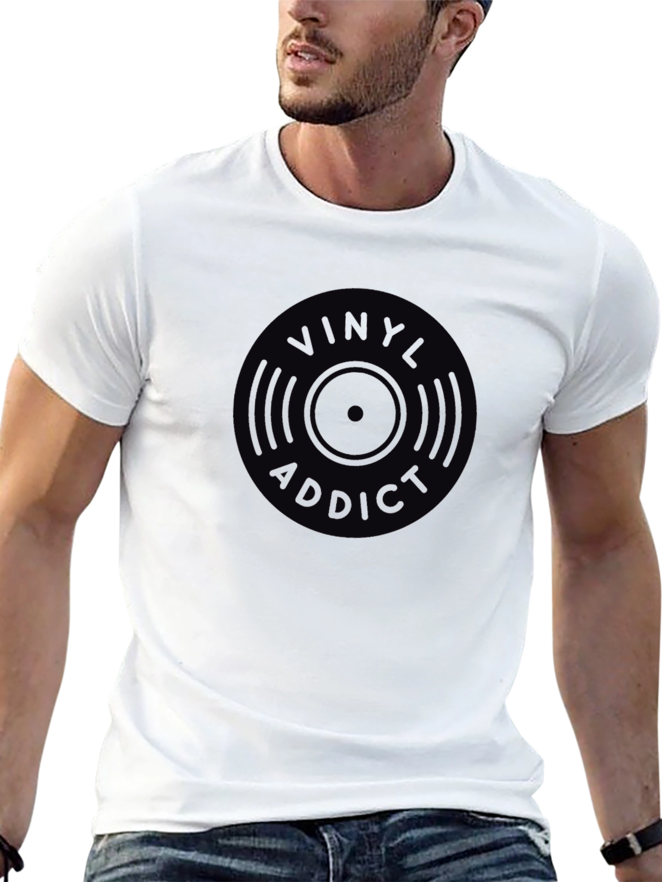 Vinyl Addict Black Graphic Tee
