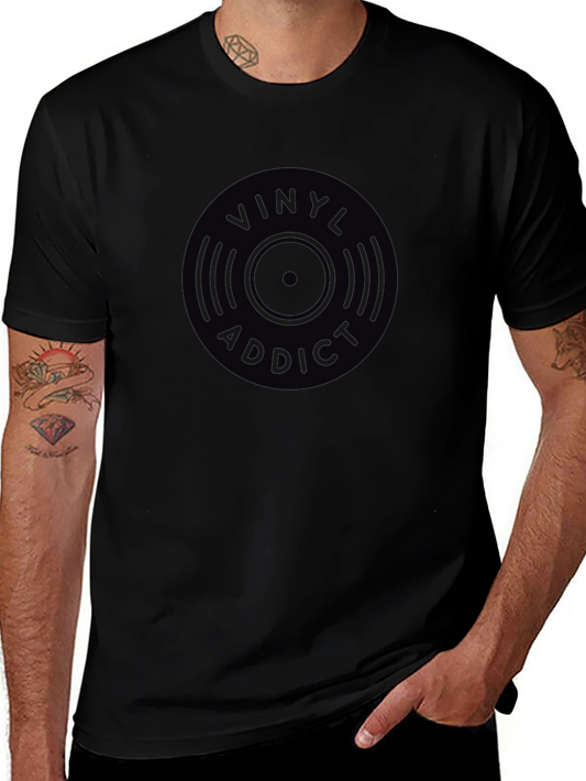 Vinyl Addict Black Graphic Tee
