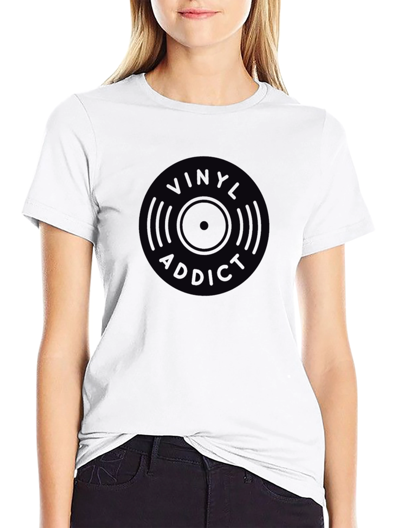 Vinyl Addict Black Graphic Tee