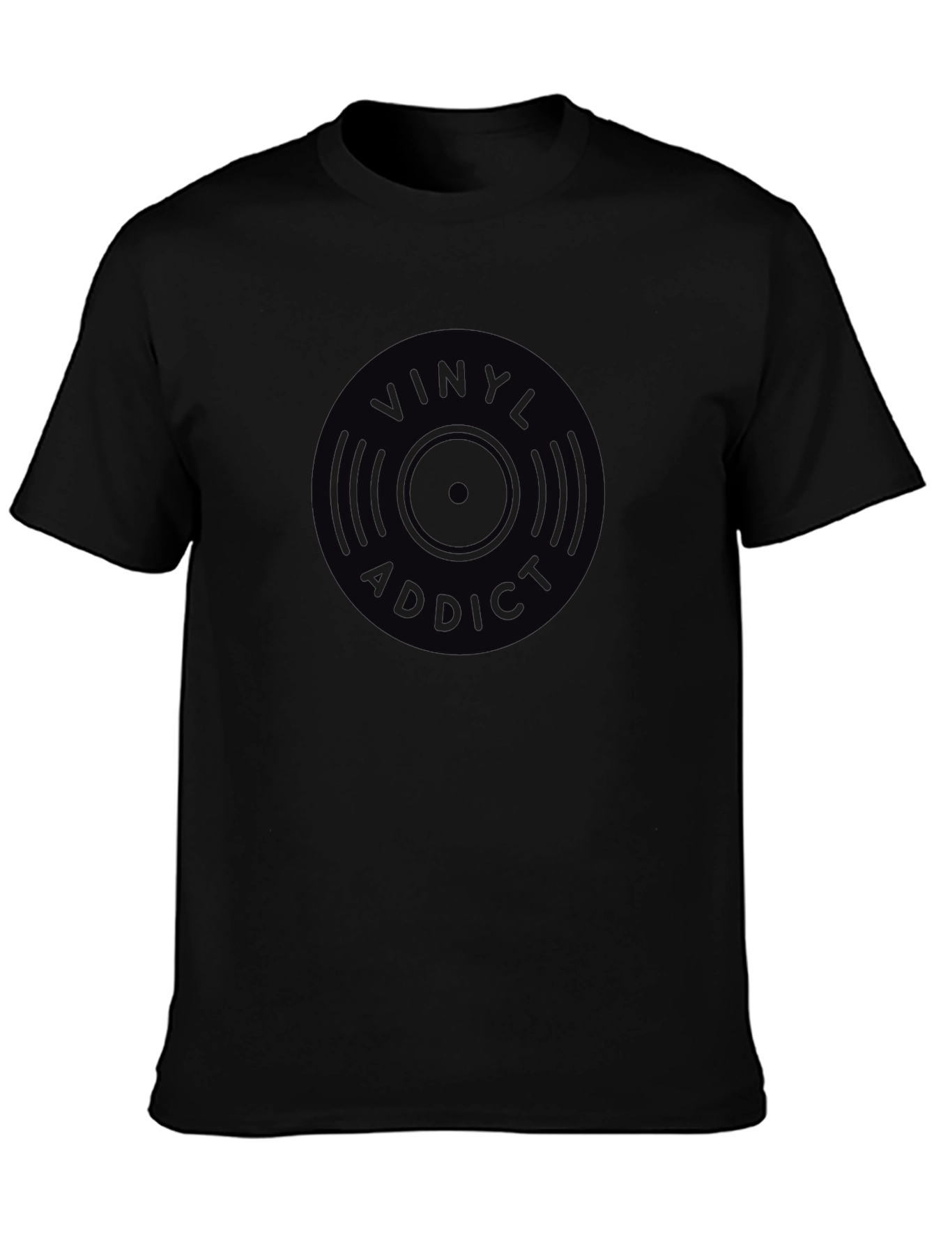 Vinyl Addict Black Graphic Tee