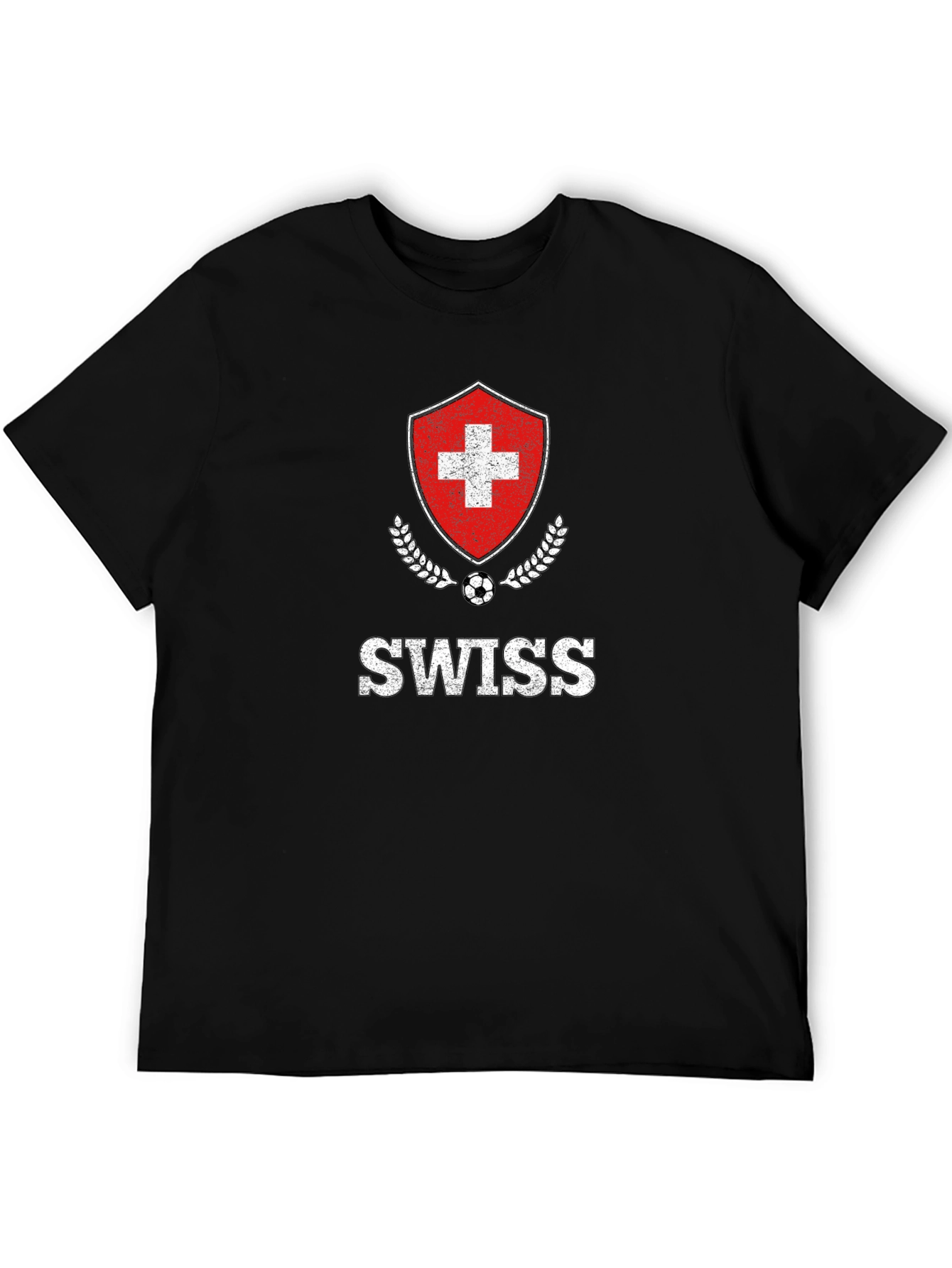 Swiss Soccer Pride T-Shirt - Black Cotton Tee