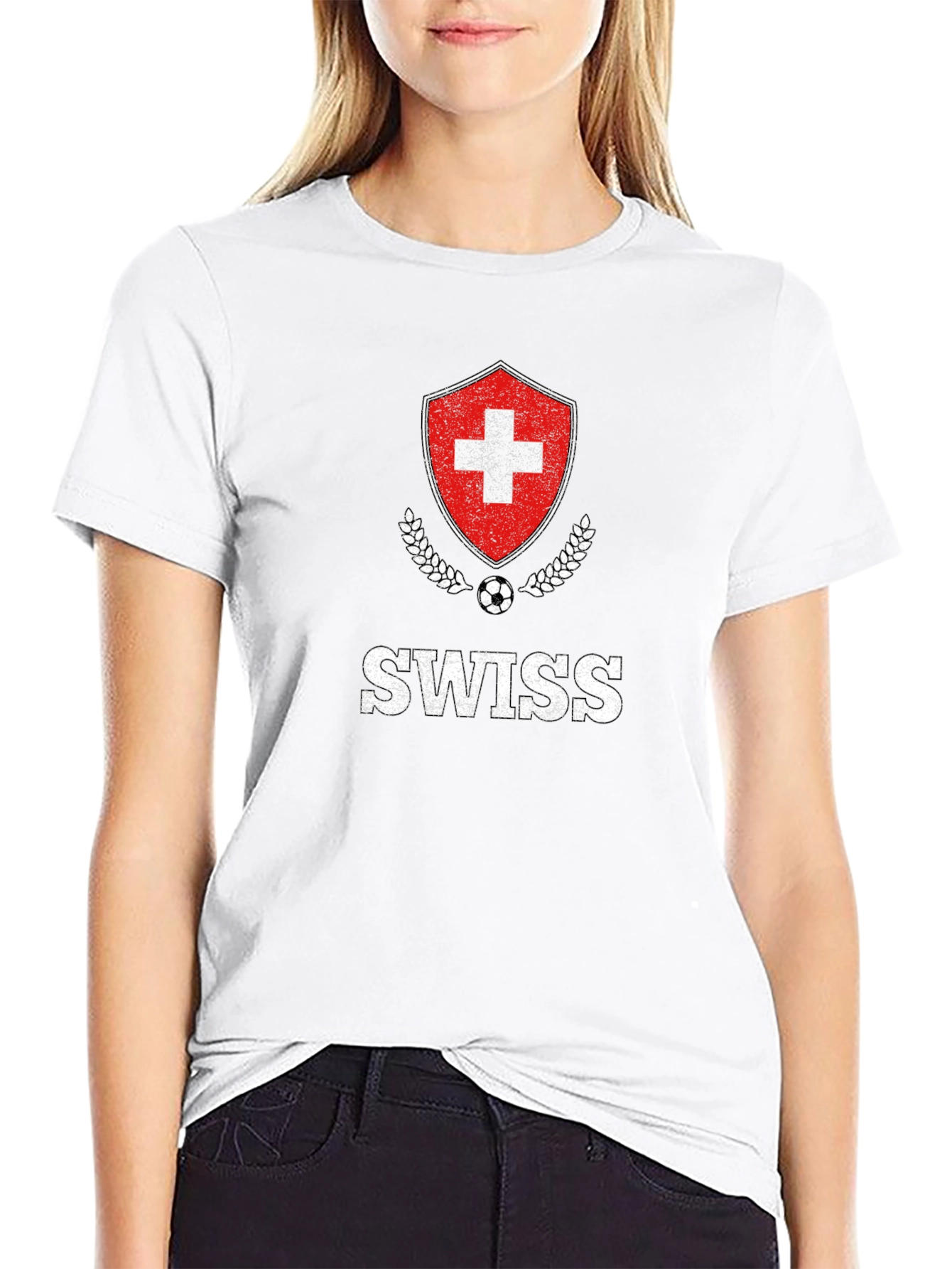Swiss Soccer Pride T-Shirt - Black Cotton Tee