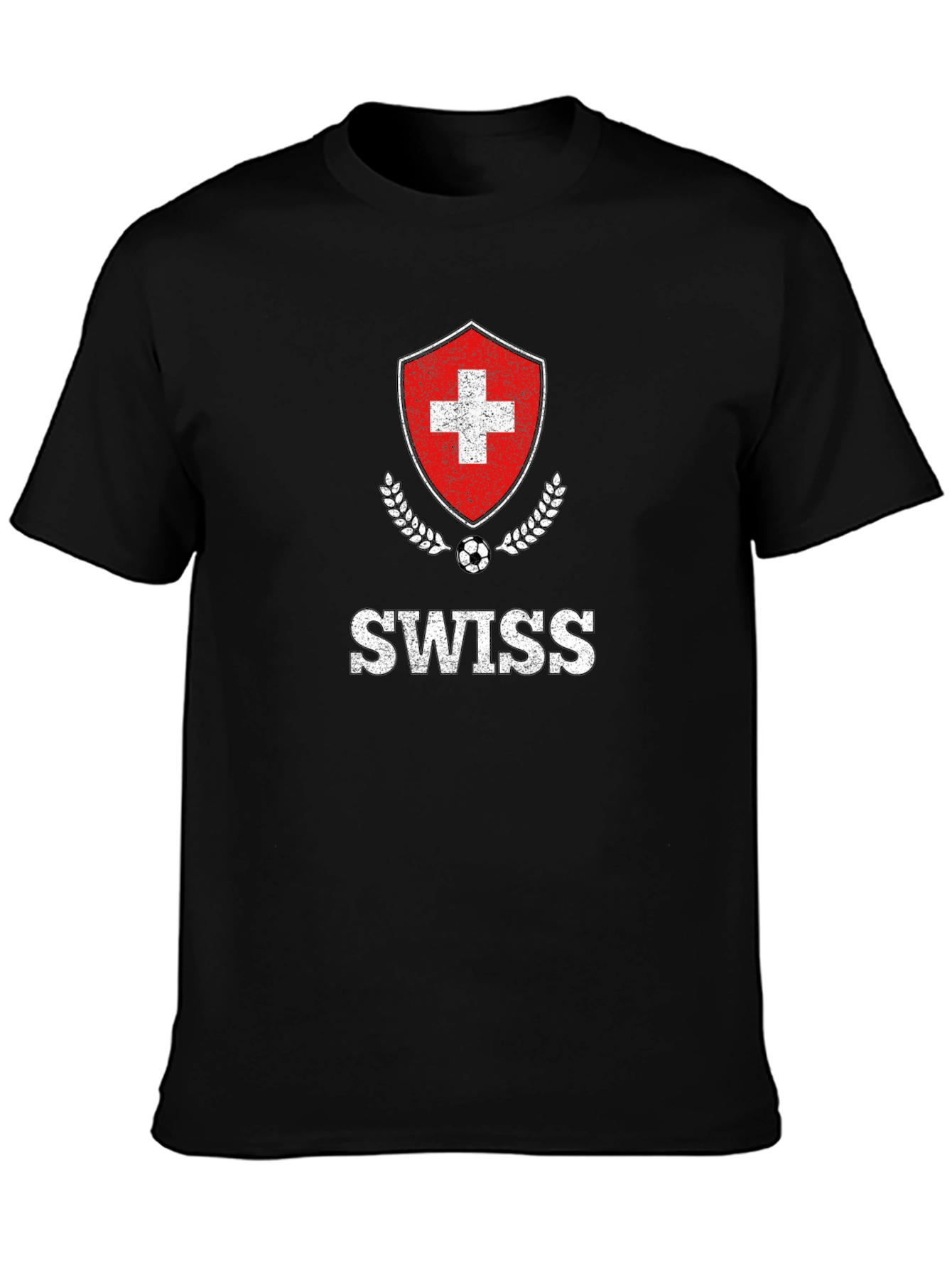 Swiss Soccer Pride T-Shirt - Black Cotton Tee