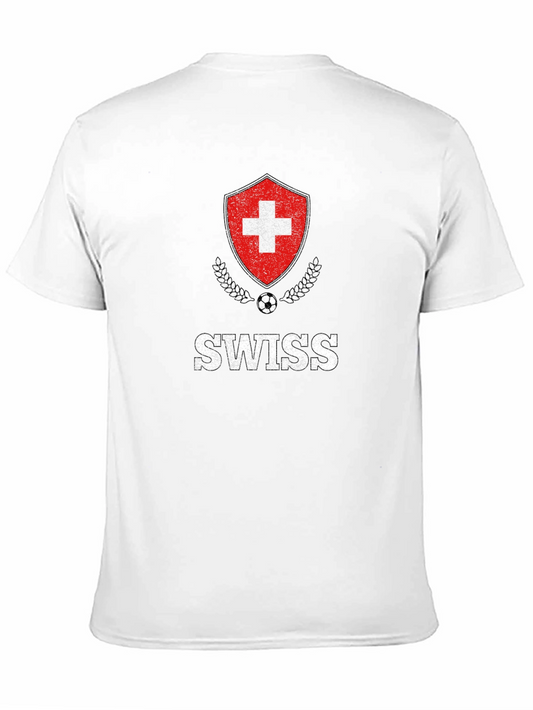 Swiss Soccer Pride T-Shirt - Black Cotton Tee