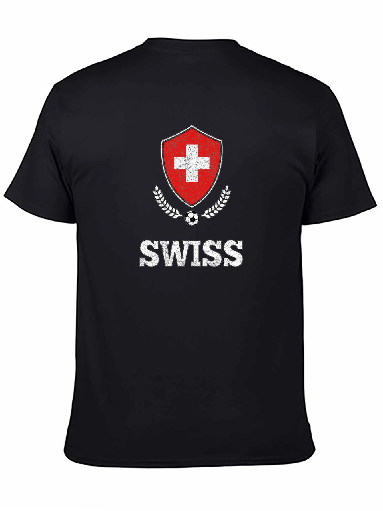 Swiss Soccer Pride T-Shirt - Black Cotton Tee
