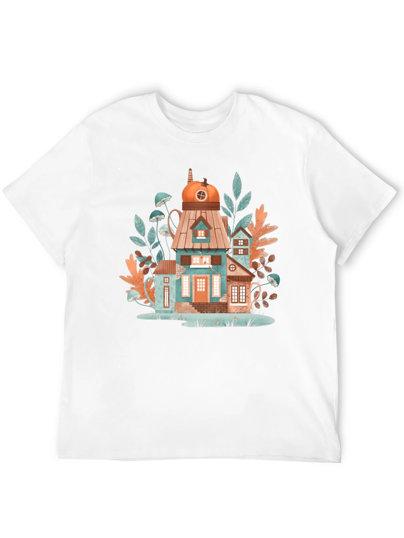 Whimsical House Black T-Shirt