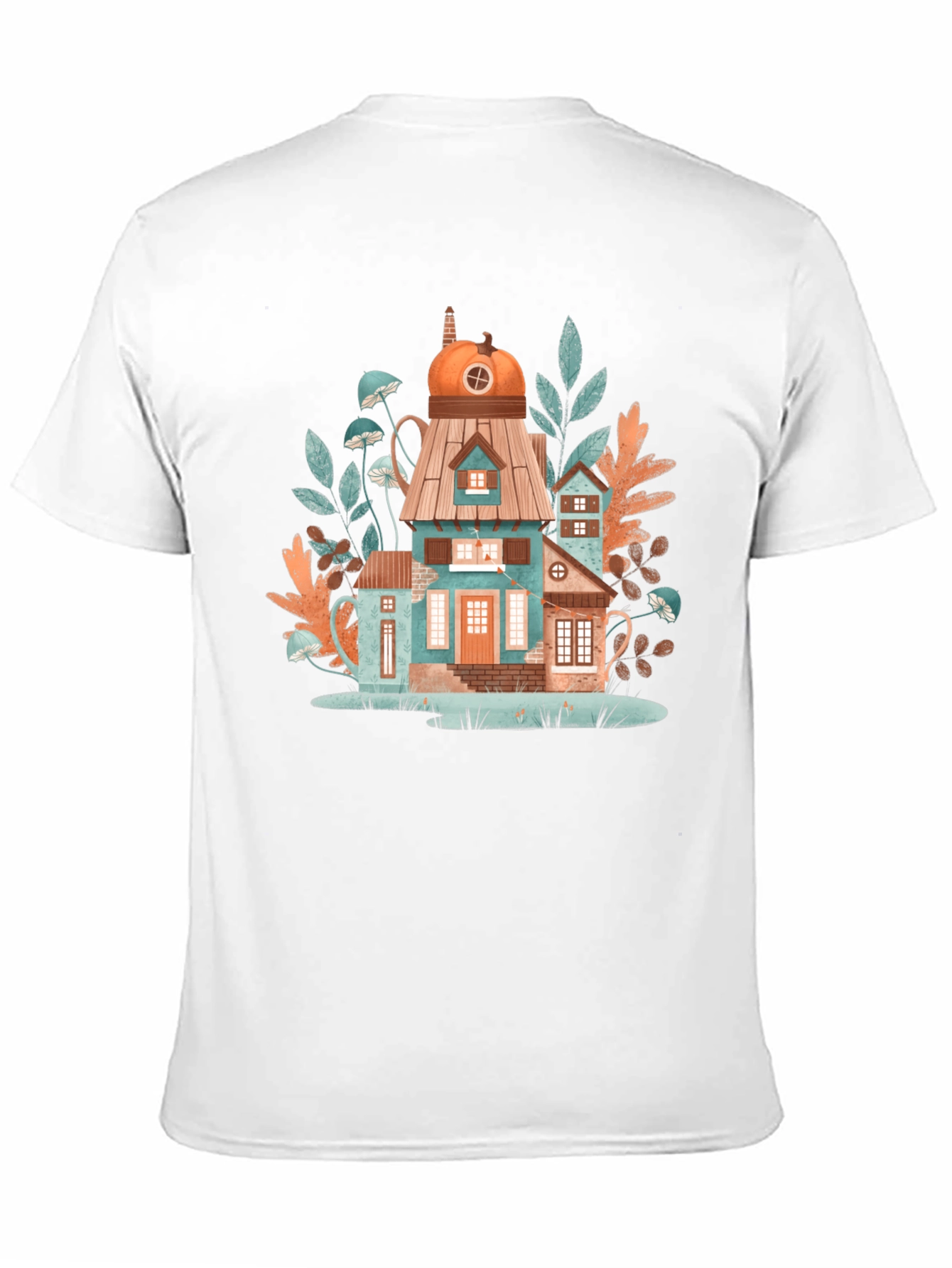 Whimsical House Black T-Shirt