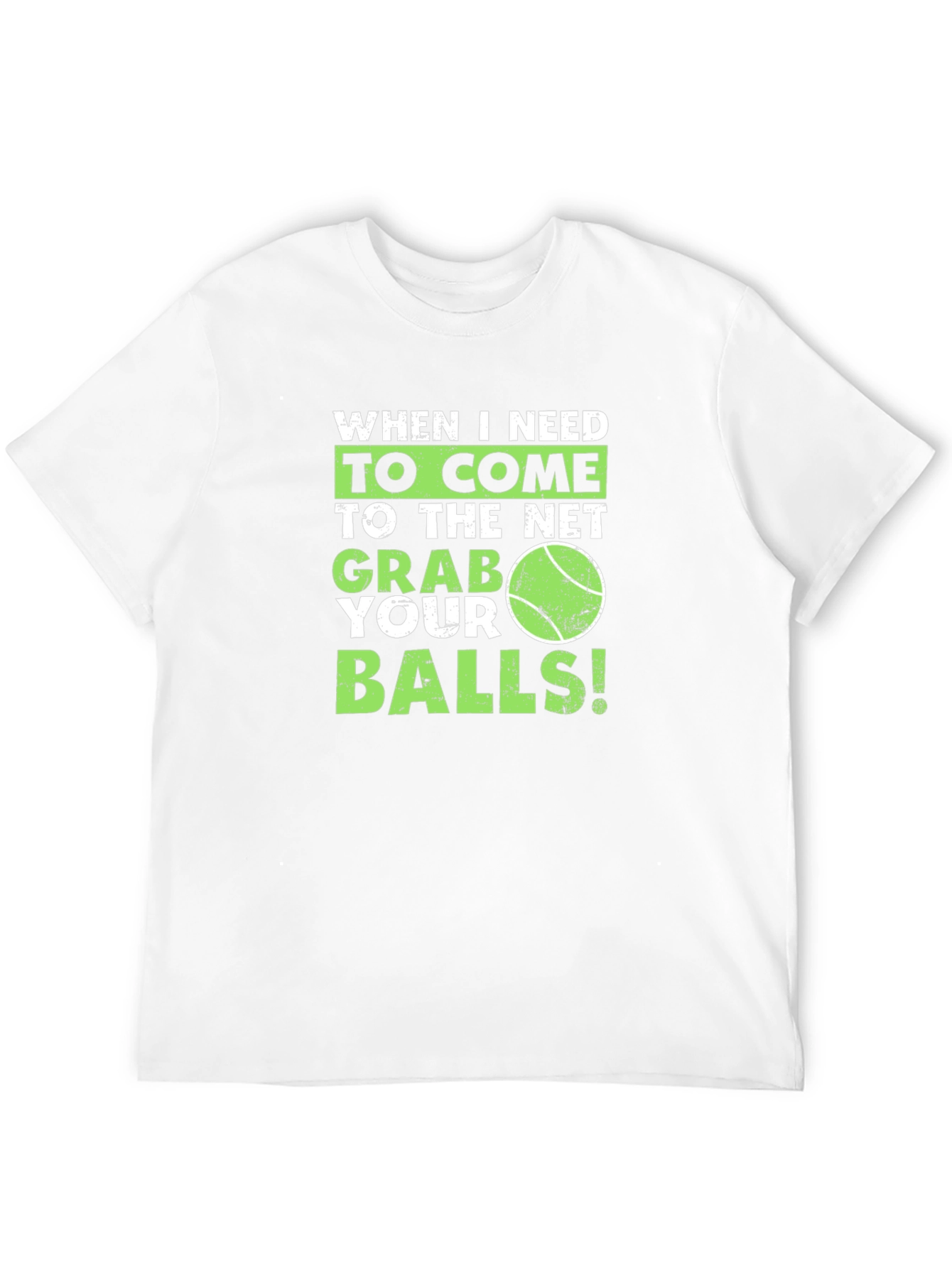 Tennis Humor Graphic T-Shirt - Grab Your Balls!