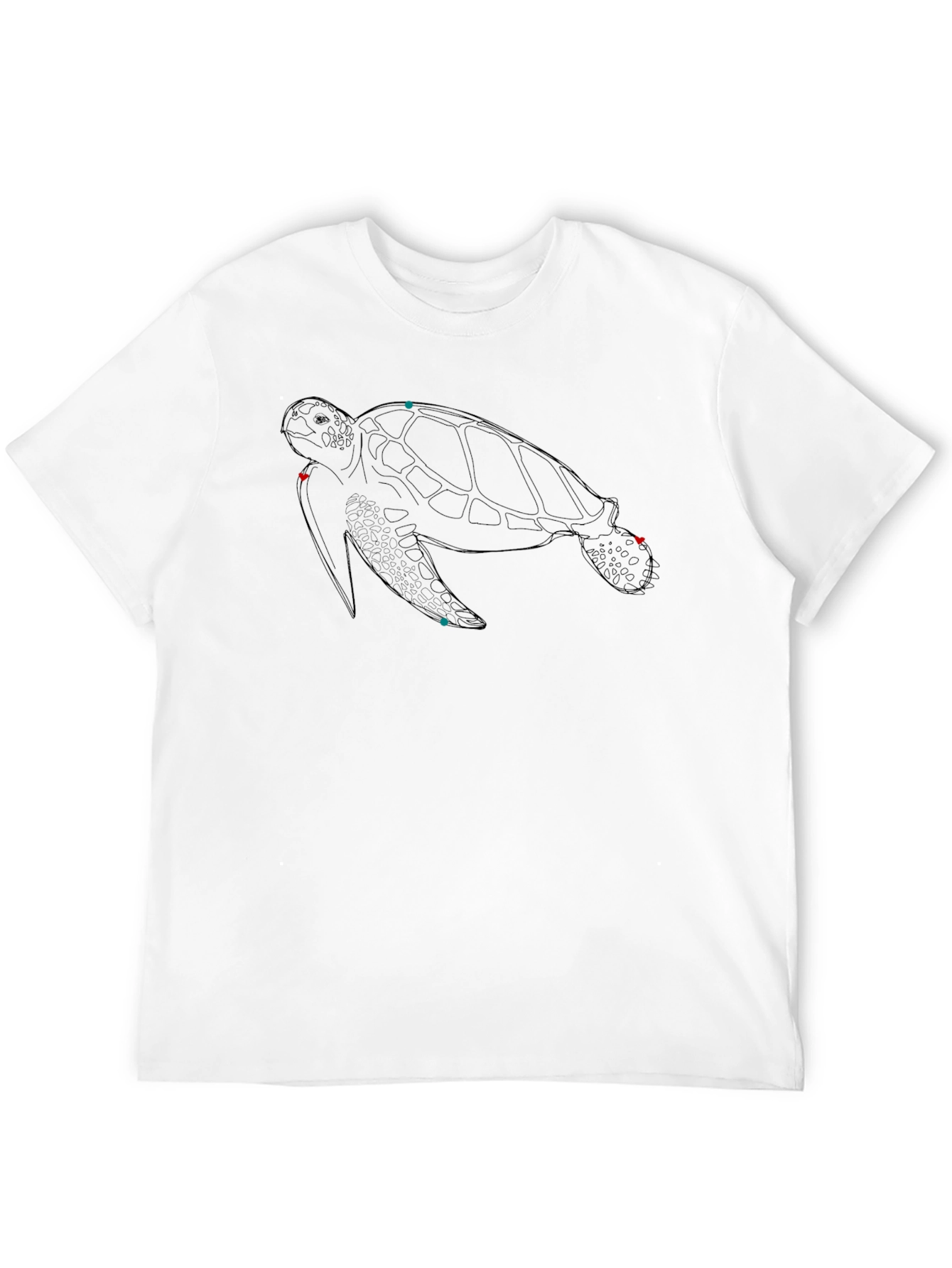 Turtle Outline Black T-Shirt