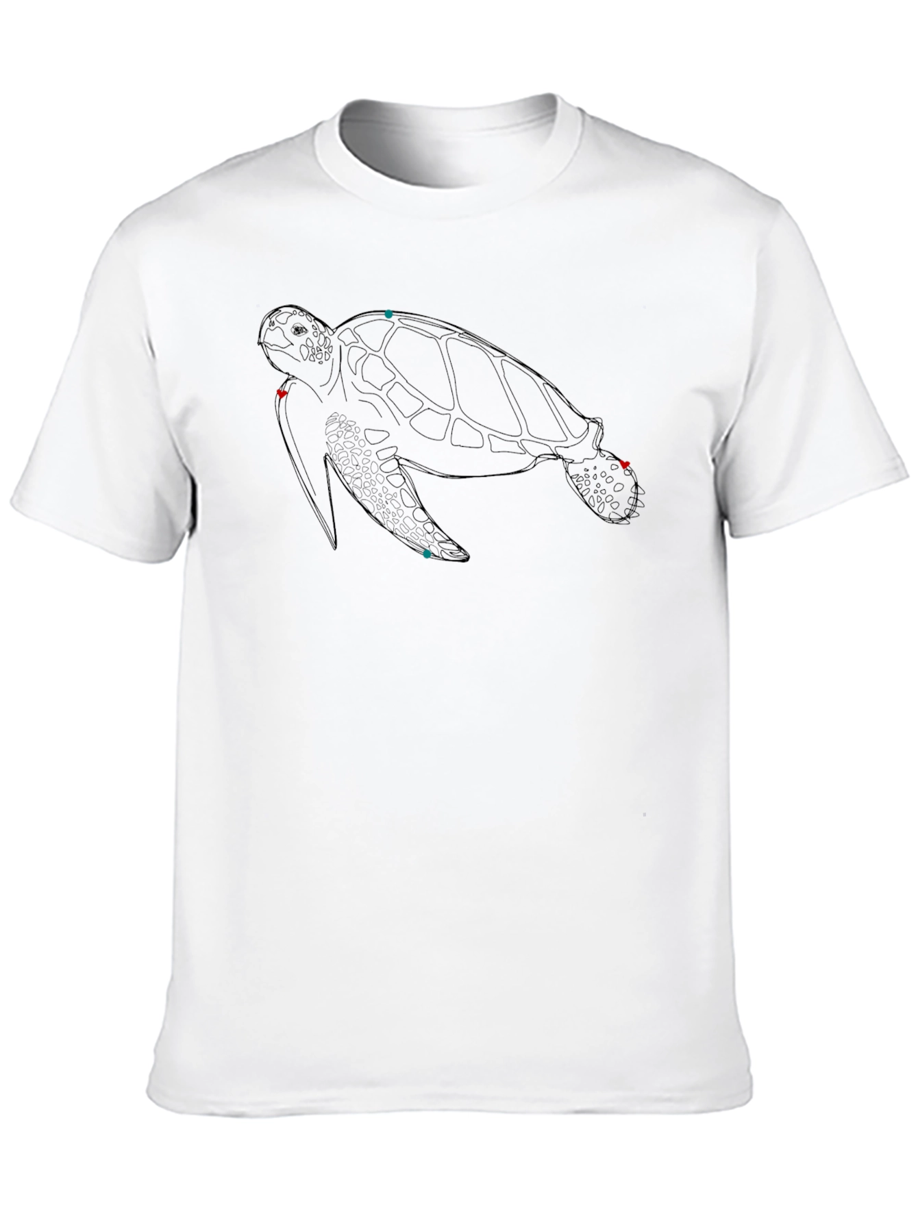 Turtle Outline Black T-Shirt
