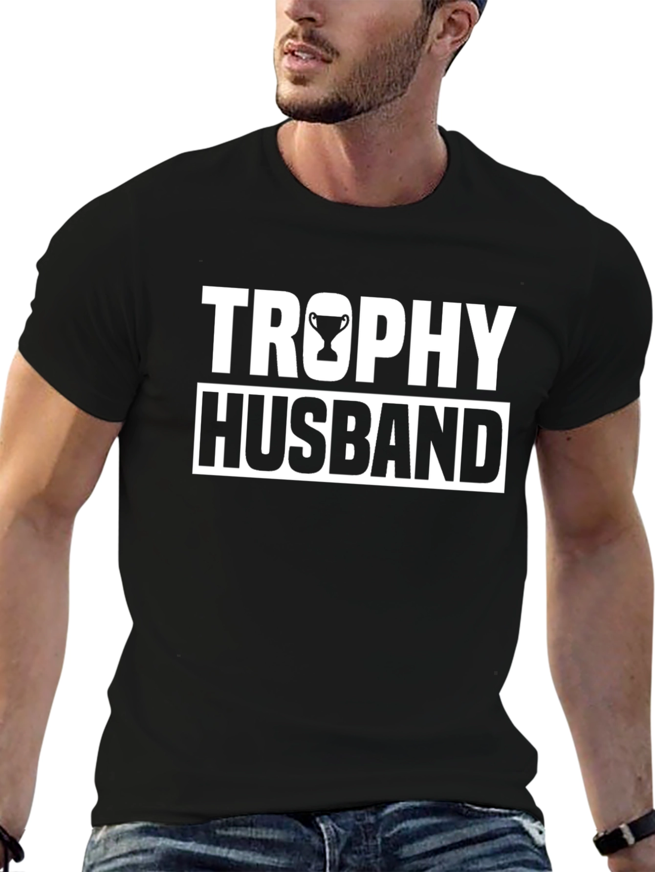 Trophy Husband Graphic Tee - Black
