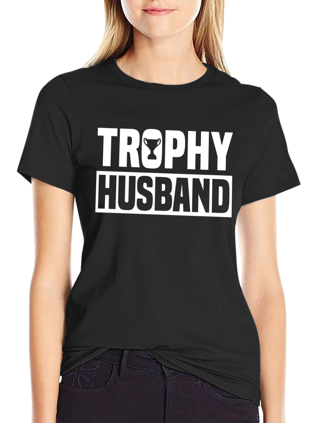 Trophy Husband Graphic Tee - Black