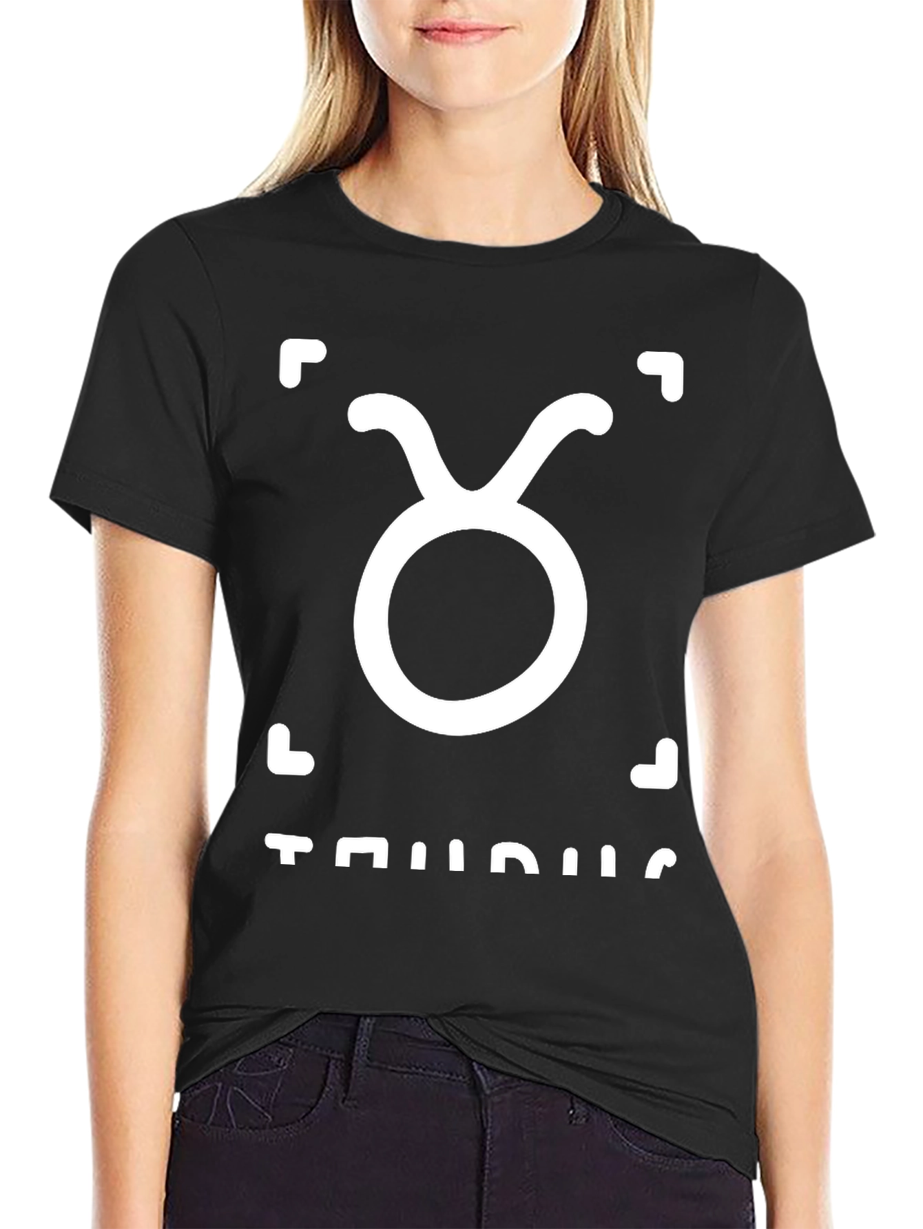 Taurus Zodiac Sign Black Graphic Tee