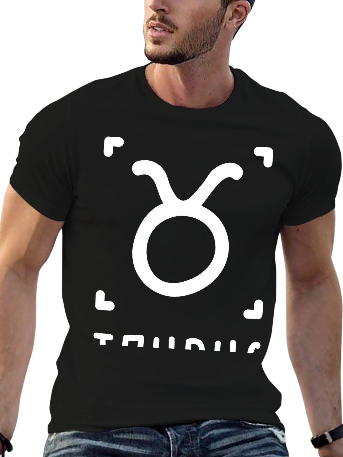 Taurus Zodiac Sign Black Graphic Tee