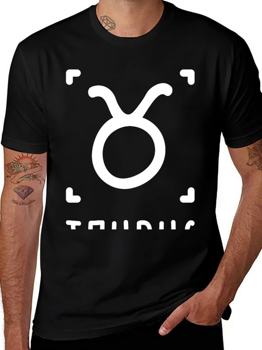 Taurus Zodiac Sign Black Graphic Tee