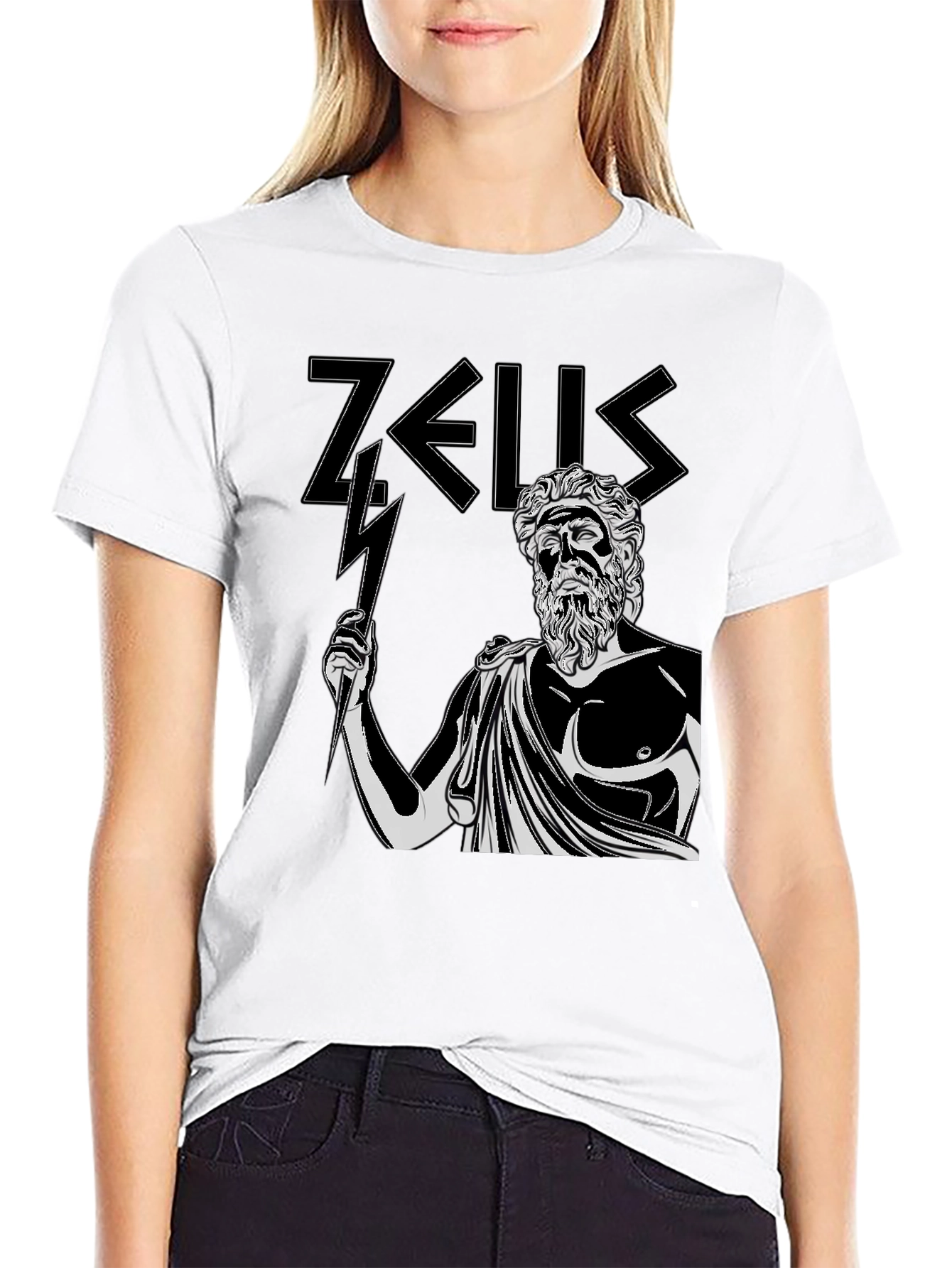 Zeus Graphic Tee - Black Cotton T-Shirt