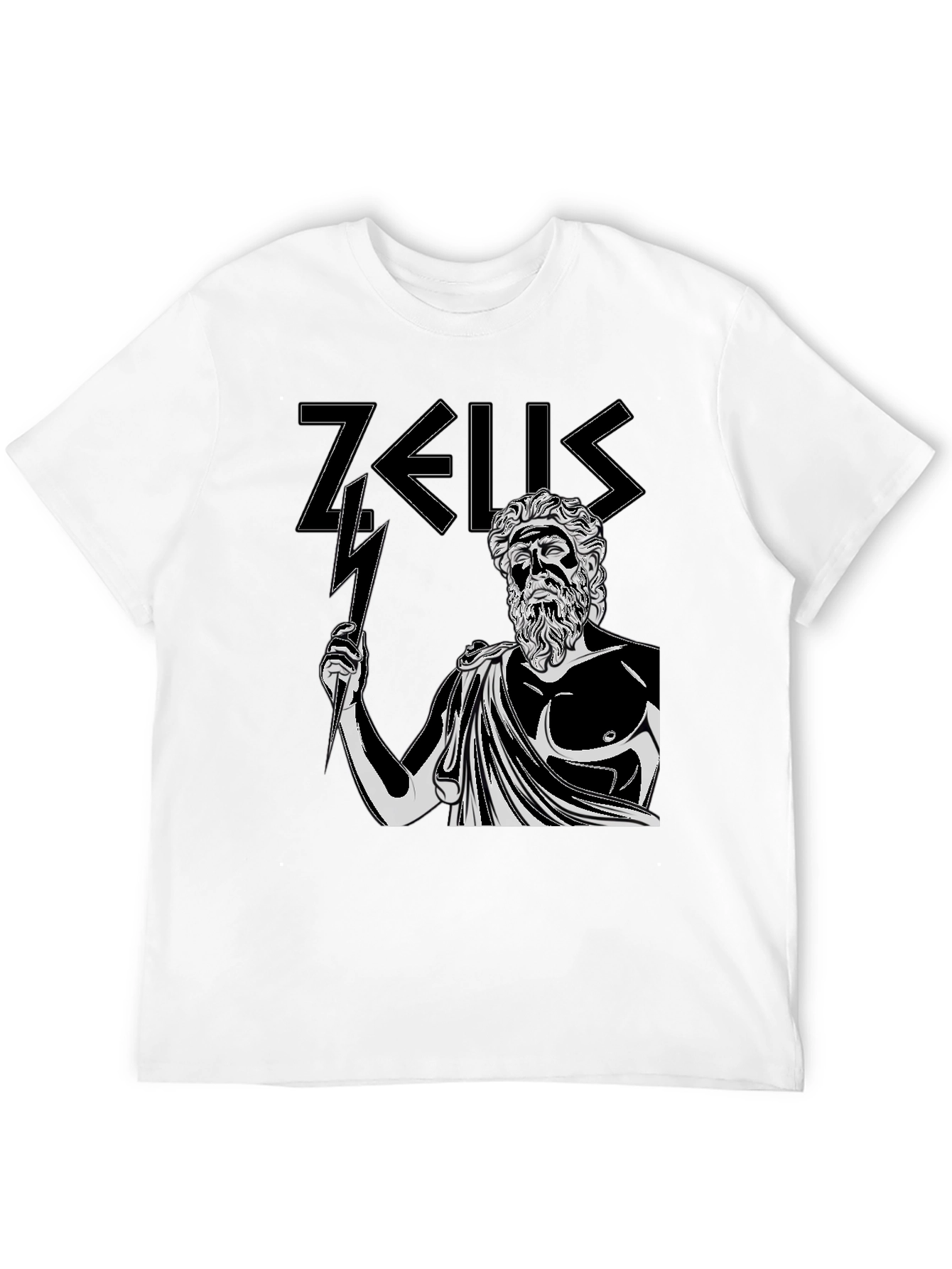 Zeus Graphic Tee - Black Cotton T-Shirt