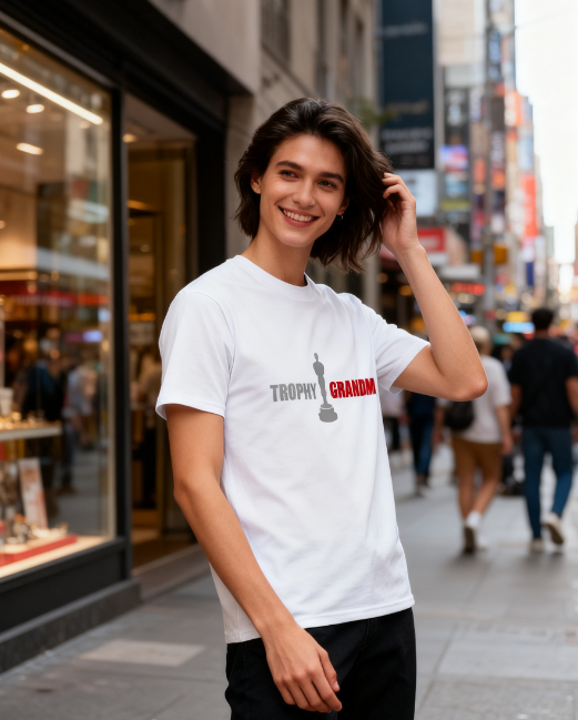 Trophy Grandma Award-Worthy 100% Cotton T-Shirt - Unisex Funny Grandma Tee for All OccasionsT1008514463