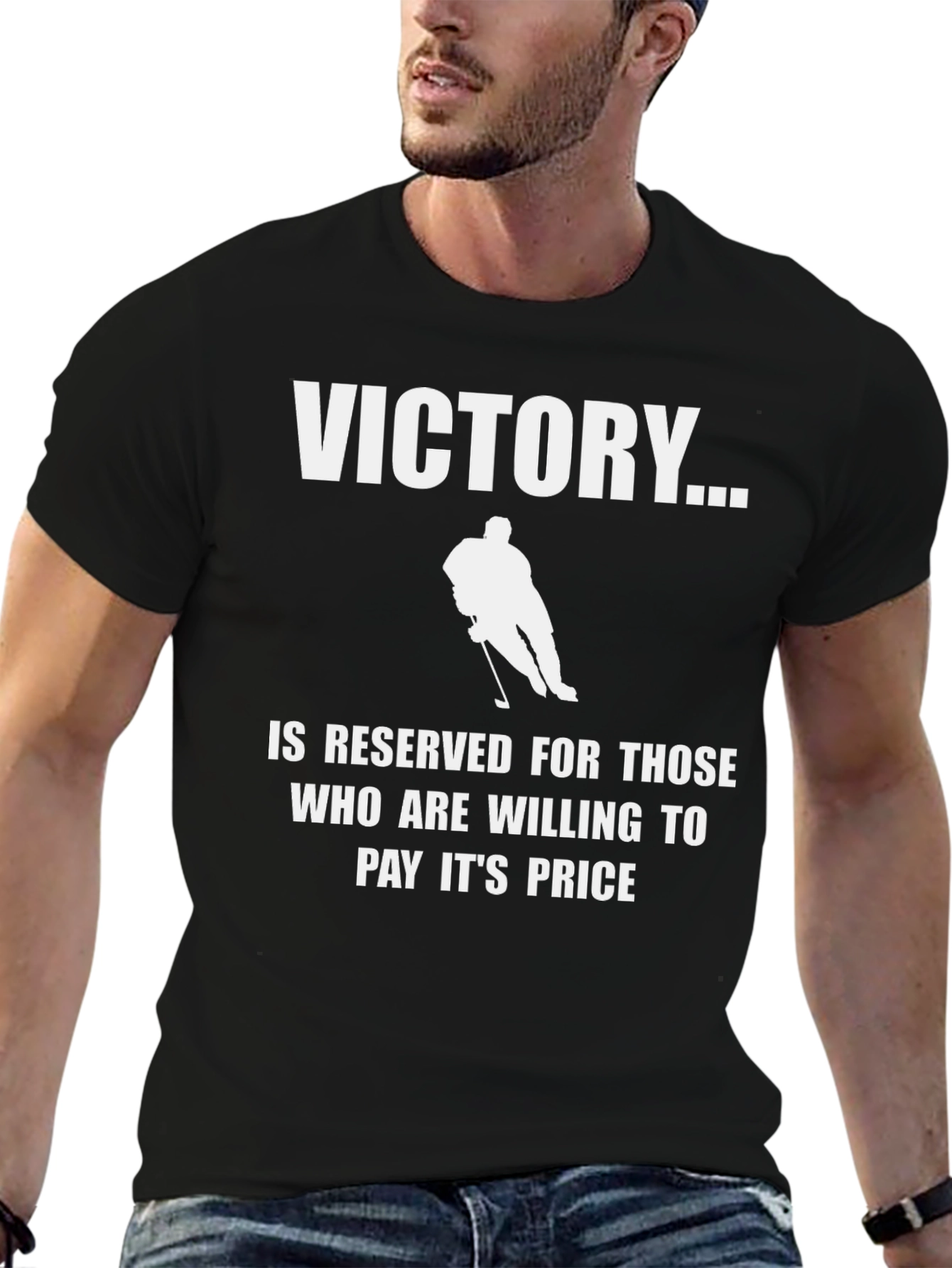 Victory Hockey Player Graphic T-Shirt