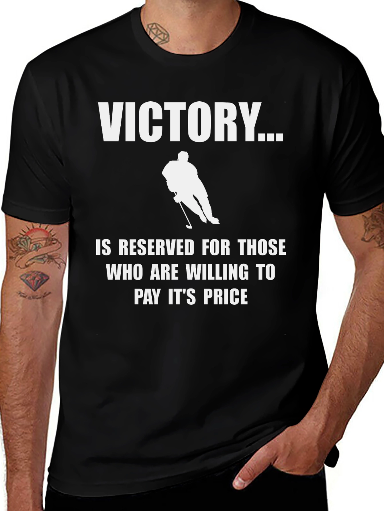 Victory Hockey Player Graphic T-Shirt