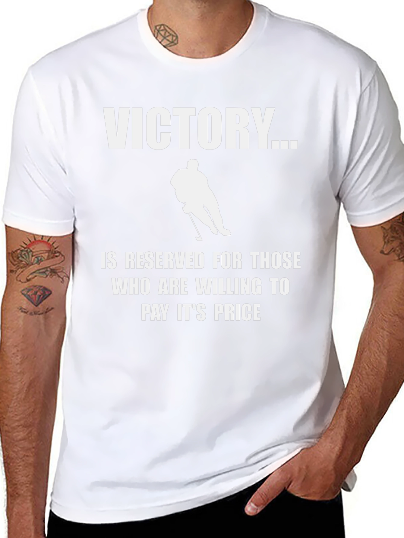 Victory Hockey Player Graphic T-Shirt