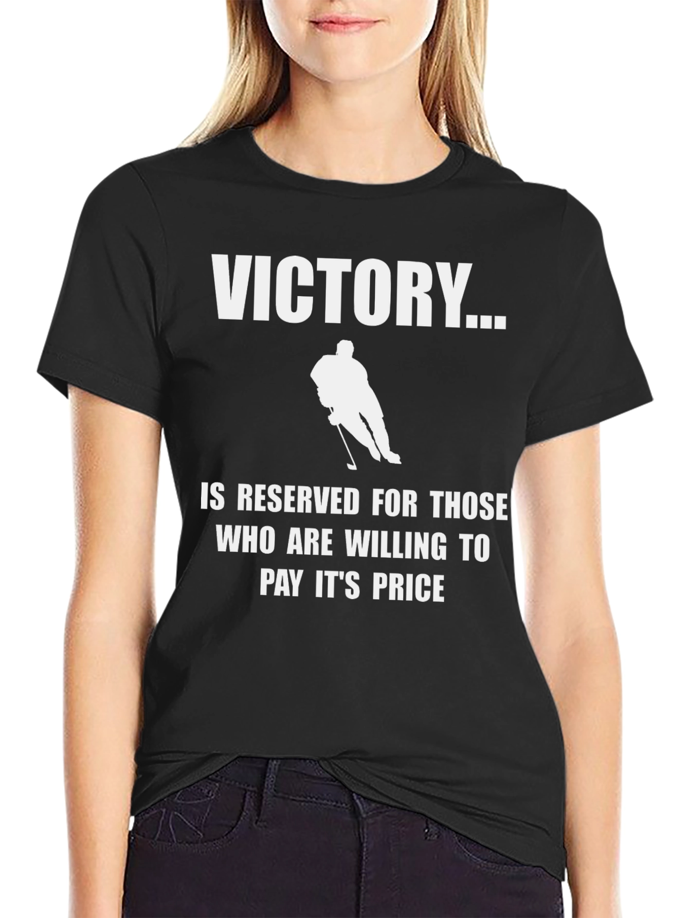 Victory Hockey Player Graphic T-Shirt