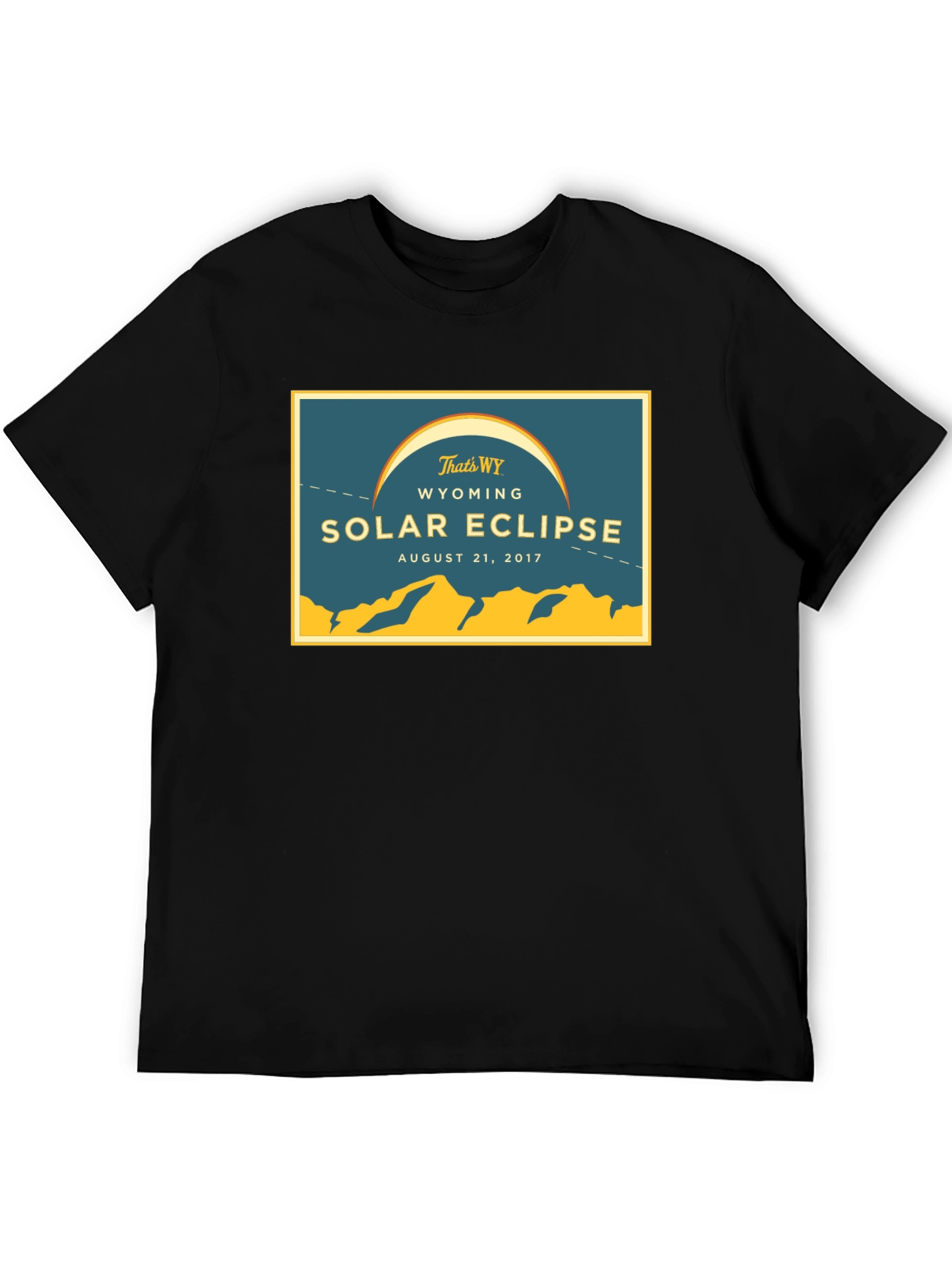 Wyoming Solar Eclipse August 21 2017 Black T-Shirt