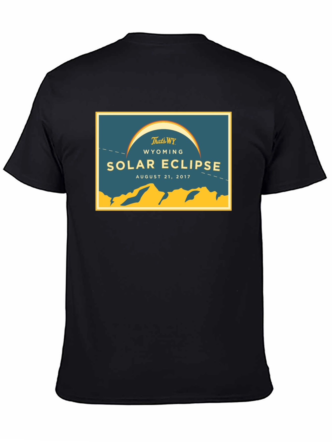 Wyoming Solar Eclipse August 21 2017 Black T-Shirt