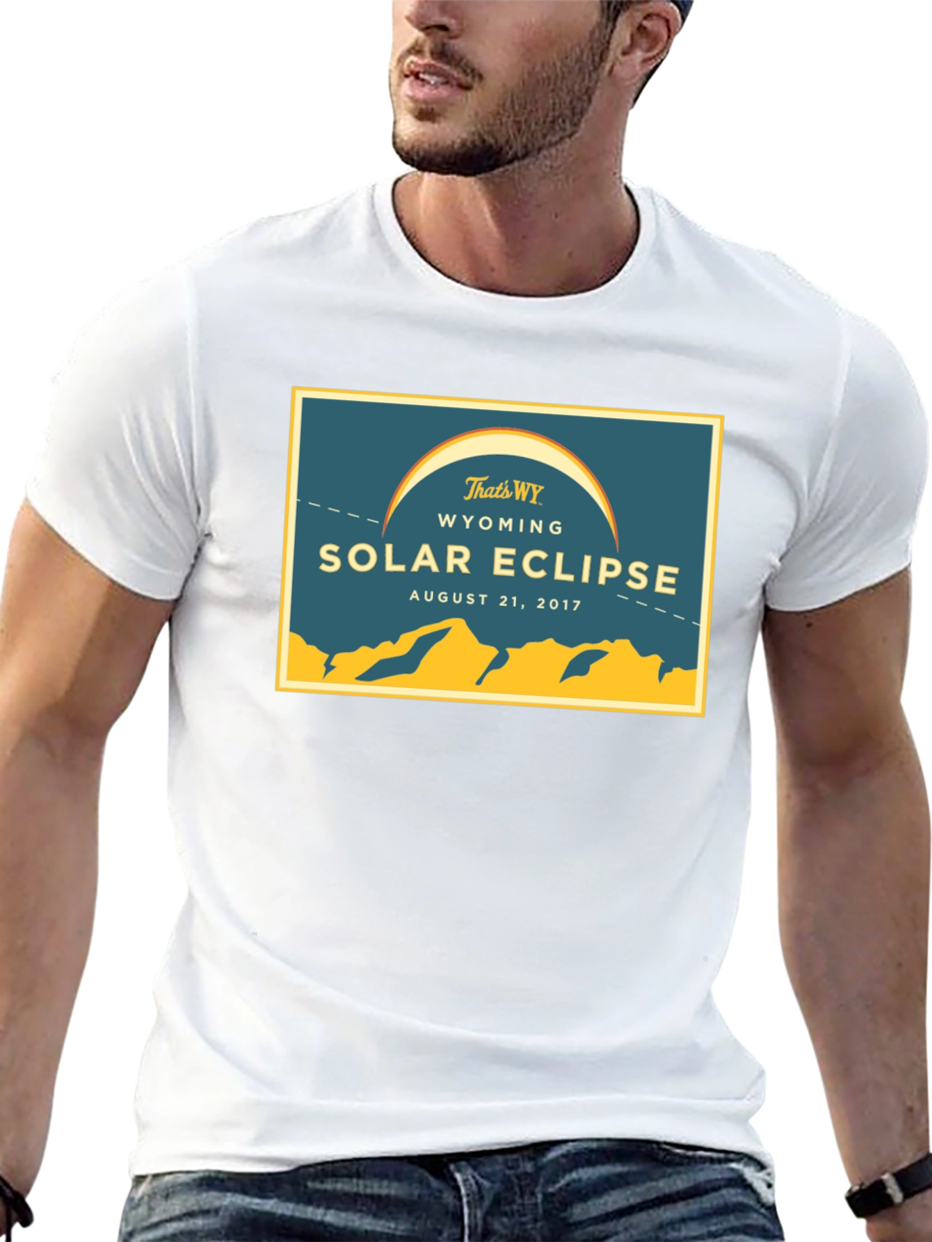 Wyoming Solar Eclipse August 21 2017 Black T-Shirt
