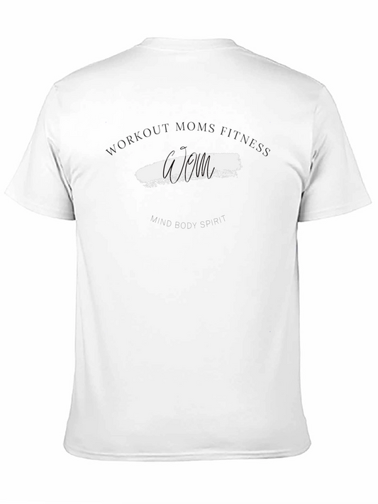 Workout Moms Fitness Tee - Mind Body Spirit - Black Cotton