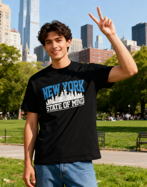 New York State of Mind 100% Cotton T-Shirt - Unisex Urban Style Tee for Every Occasion