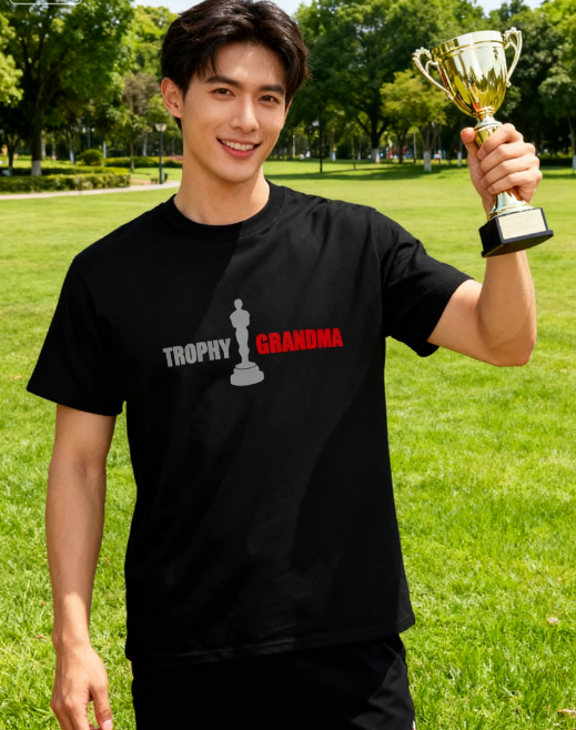 Trophy Grandma Award-Worthy 100% Cotton T-Shirt - Unisex Funny Grandma Tee for All OccasionsT1008514463