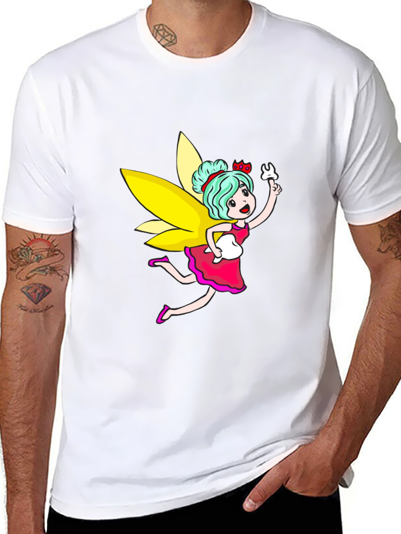 Tooth Fairy Graphic Black T-Shirt