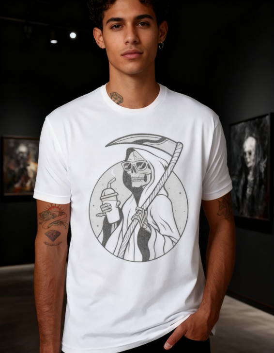 "Midnight Reaper" Gothic Graphic Tee