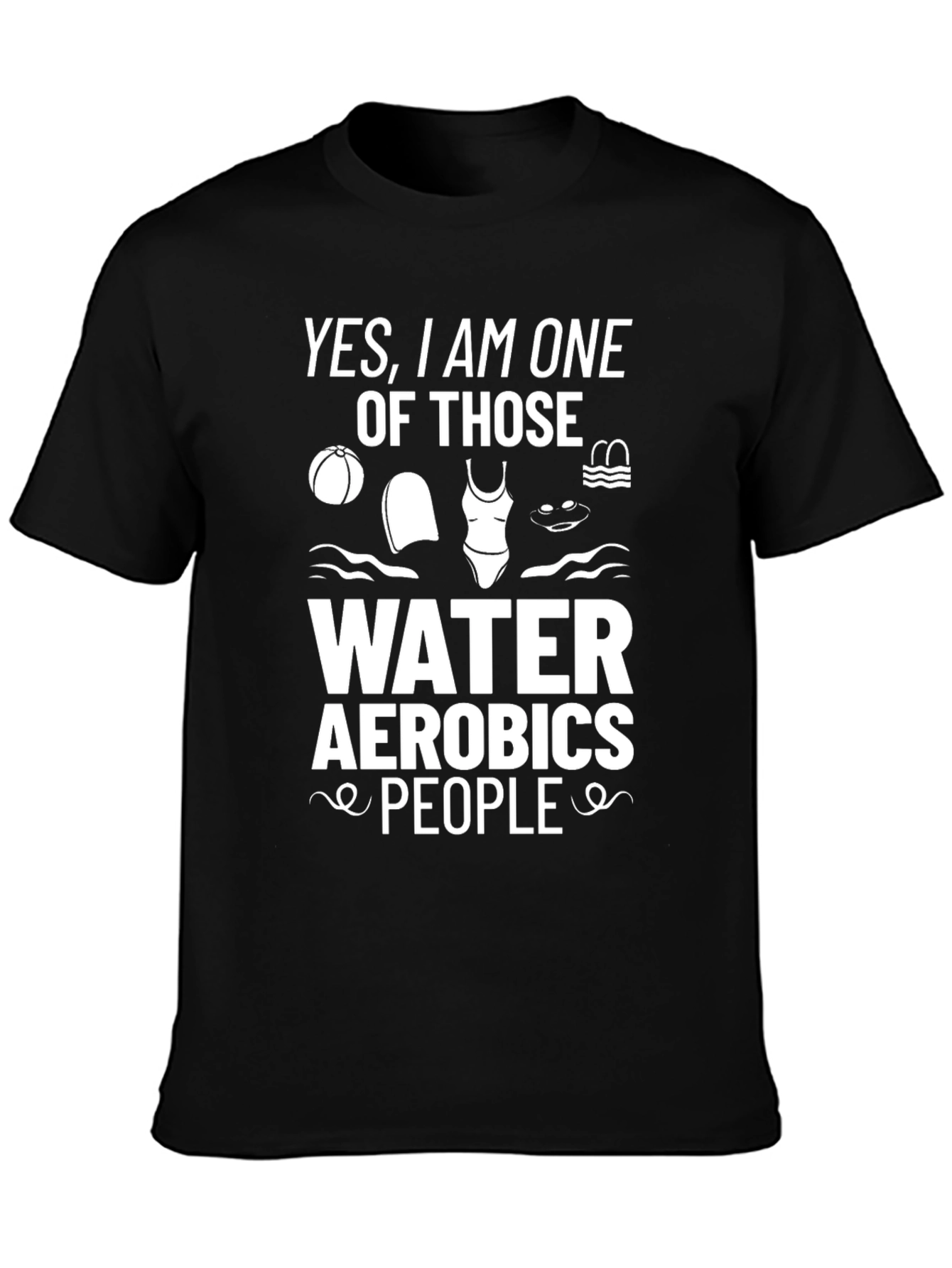 Water Aerobics People Graphic Tee