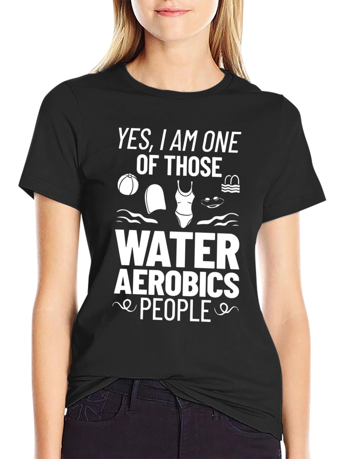 Water Aerobics People Graphic Tee