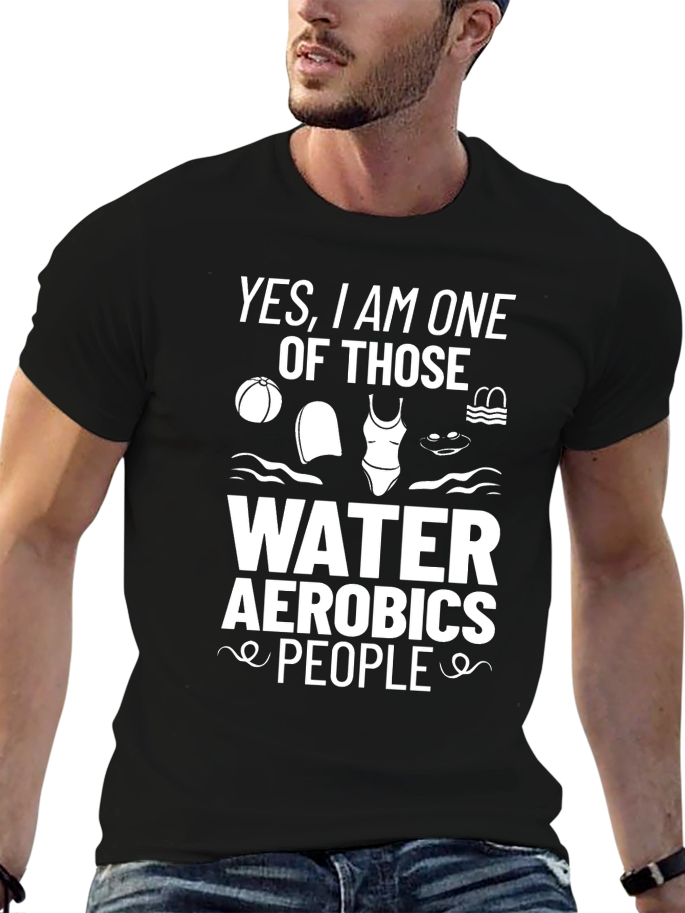 Water Aerobics People Graphic Tee