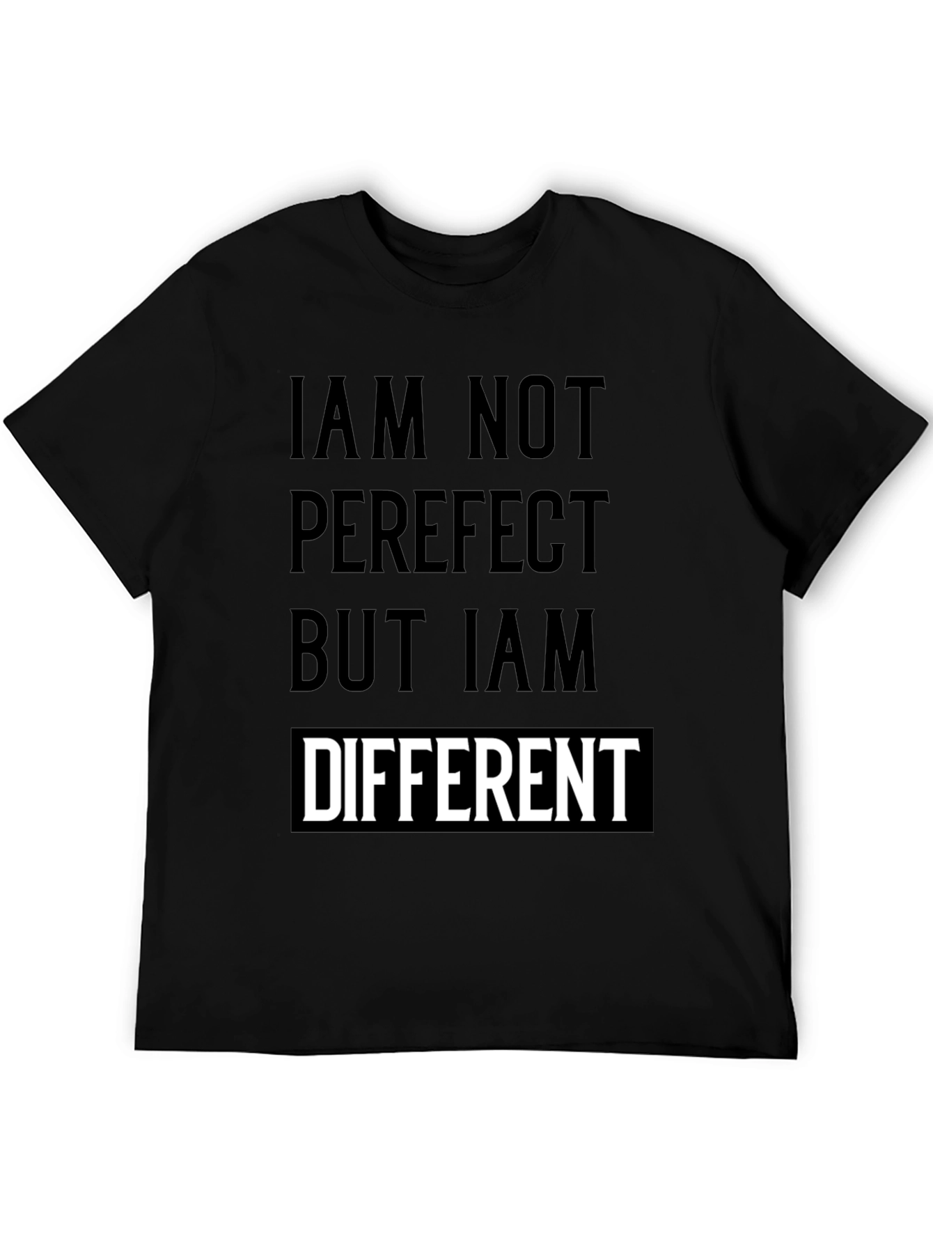 Unique Different Graphic Print Black T-Shirt