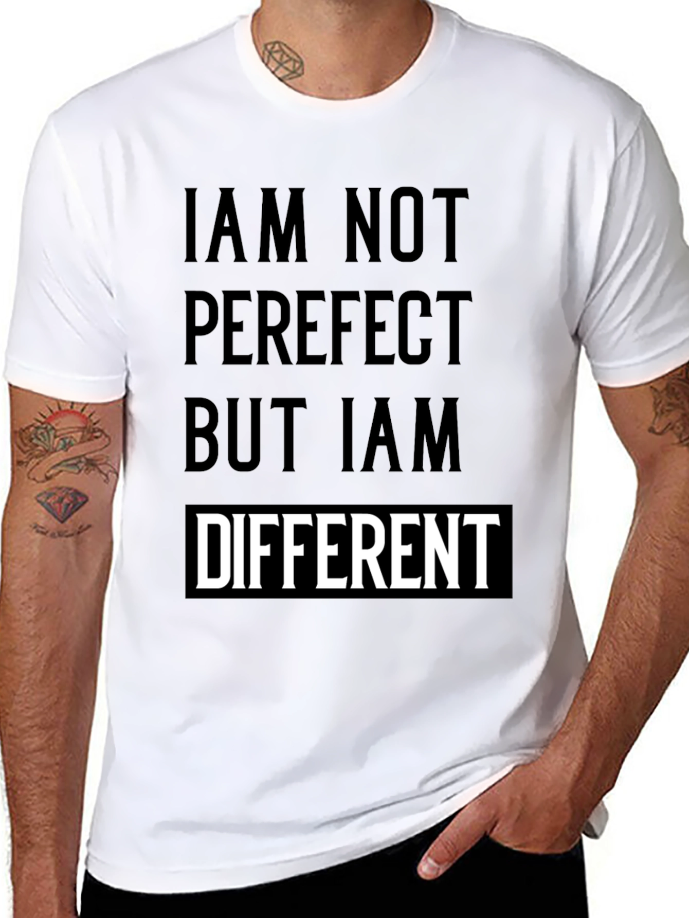 Unique Different Graphic Print Black T-Shirt