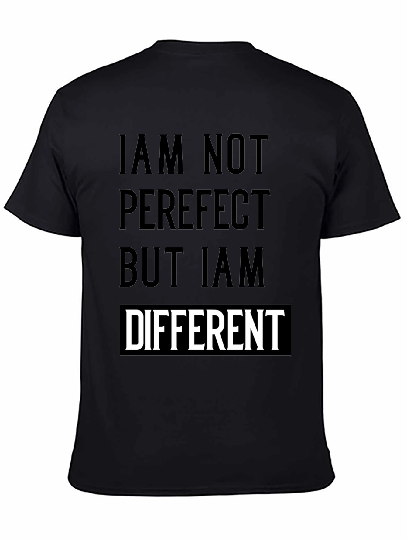 Unique Different Graphic Print Black T-Shirt
