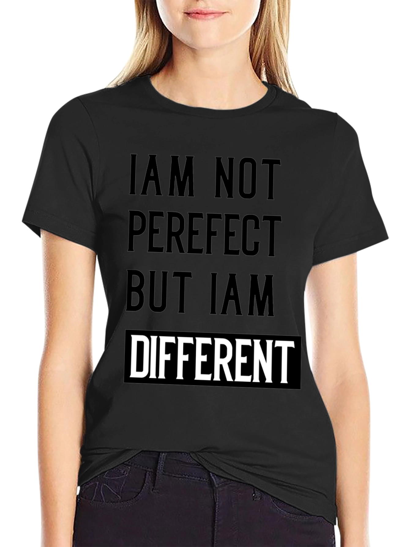 Unique Different Graphic Print Black T-Shirt