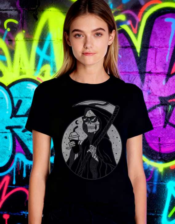 "Midnight Reaper" Gothic Graphic Tee