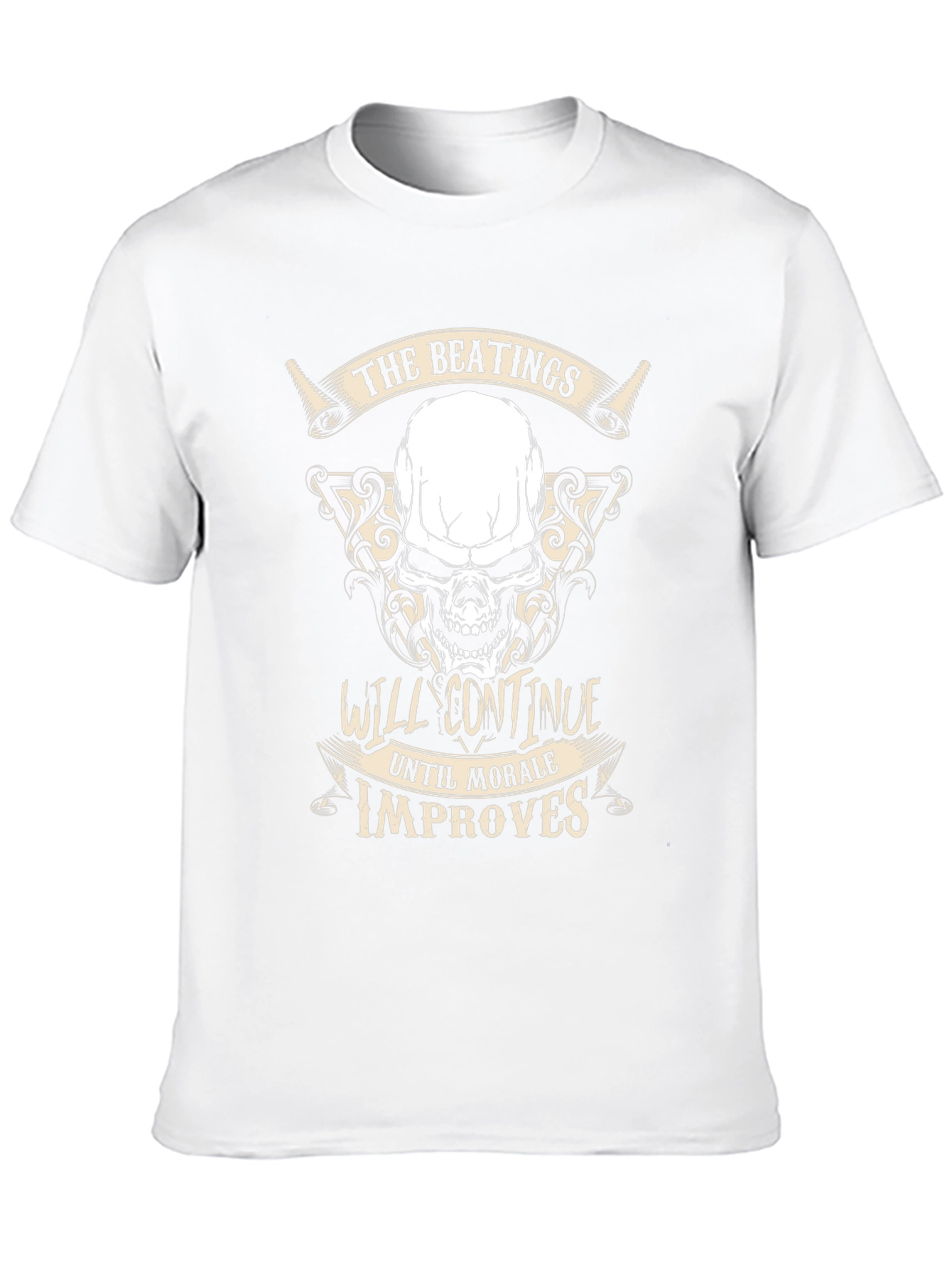The Beatings Will Continue Skull T-Shirt