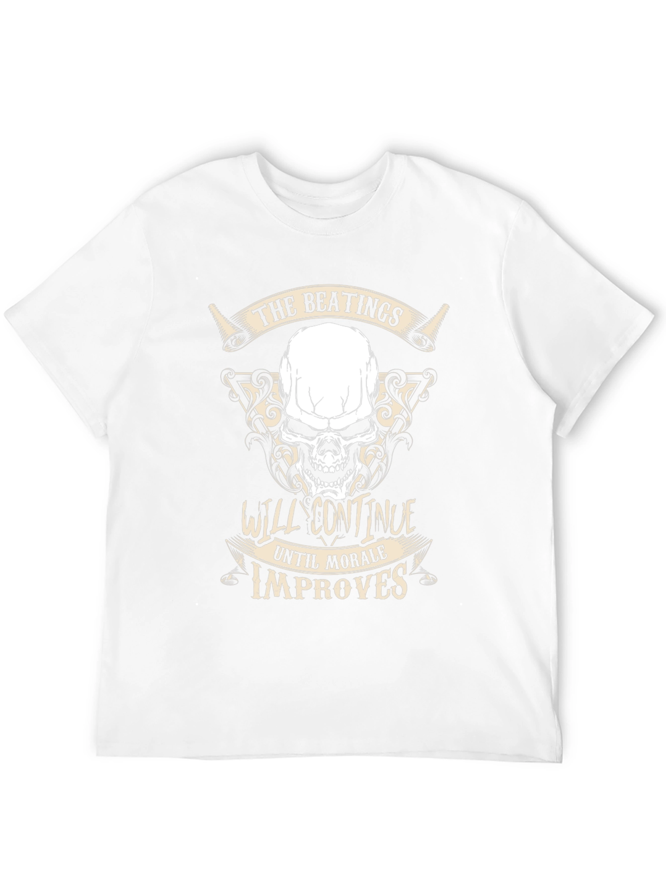 The Beatings Will Continue Skull T-Shirt