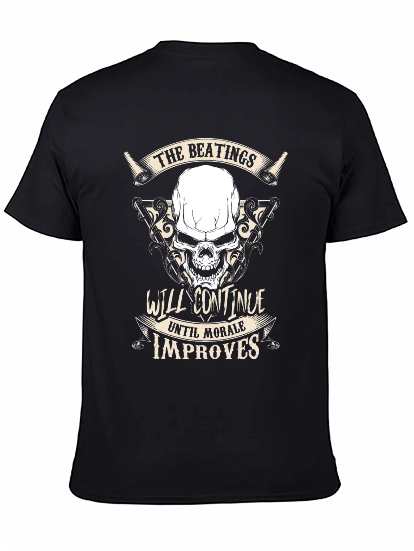 The Beatings Will Continue Skull T-Shirt