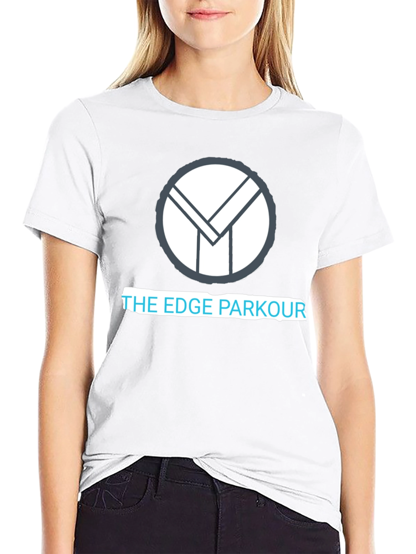 The Edge Parkour Graphic T-Shirt - Black Cotton Blend